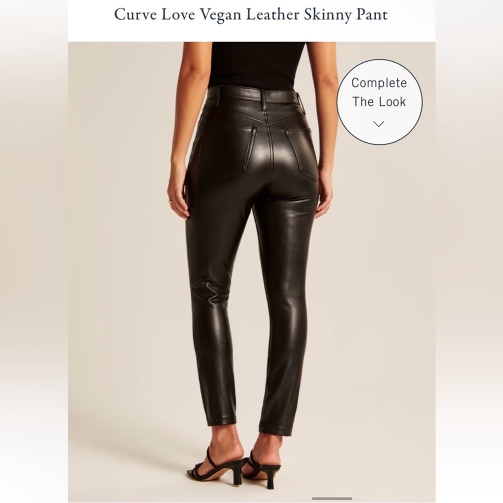 Abercrombie & Fitch Black Vegan Leather Skinny Pants